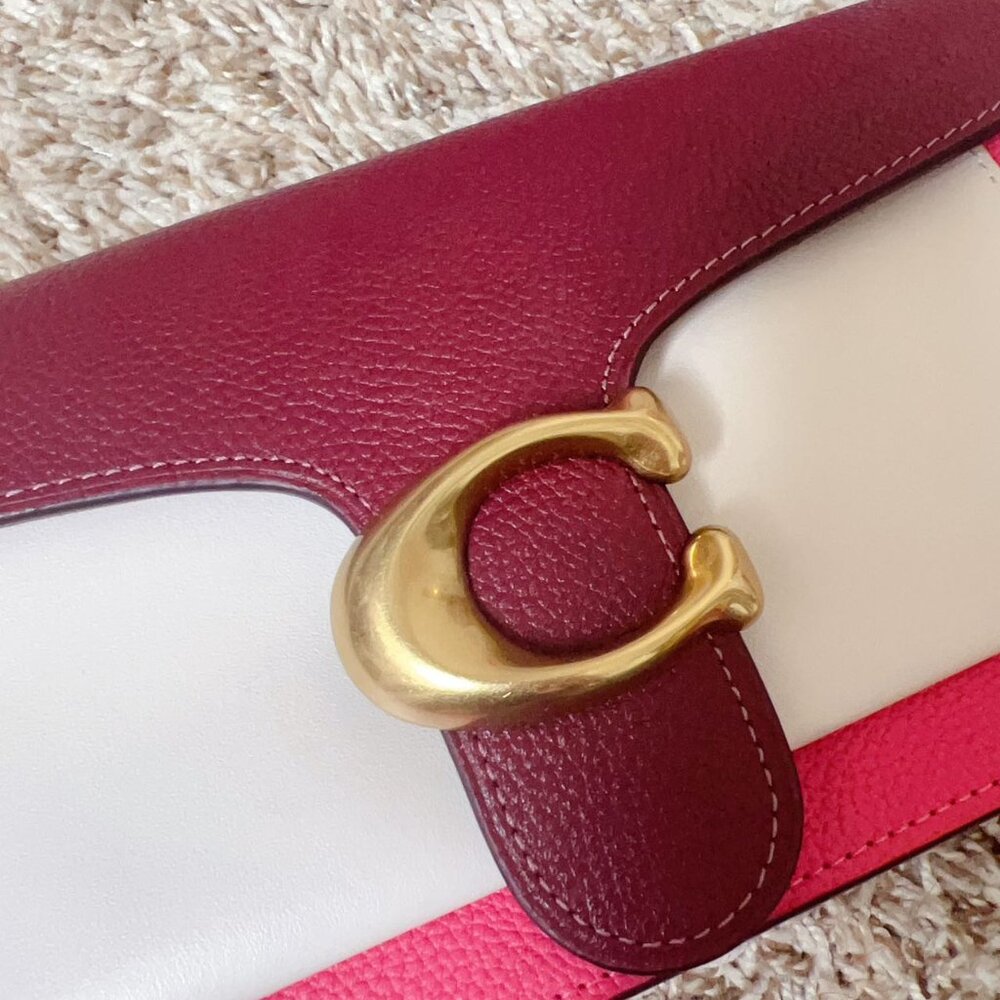 COACH Tabby 26 Small Color-Block Leather Shoulder Bag - Picture 11 of 14